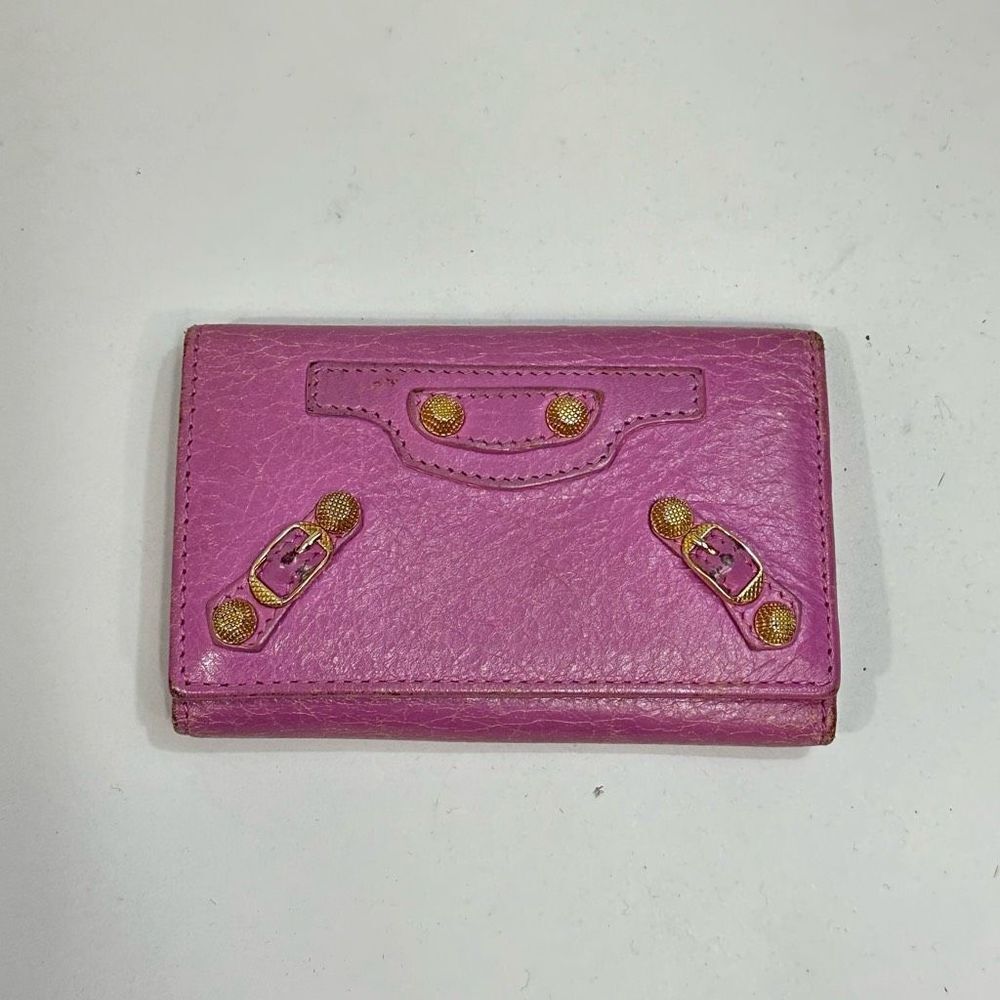 Balenciaga Osaka Pink Leather 6 Ring Key Holder - Picture 1 of 10